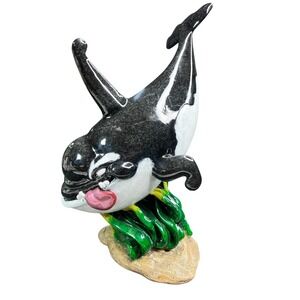 WYLAND Retired Spouty Friends Killer Whale Orca Signed Figurine Sculpture